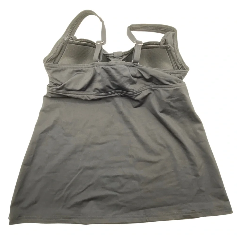 Lands End Classic Tankini Swim Top Size 32B 34A Bra Top Beach Vacation Resort